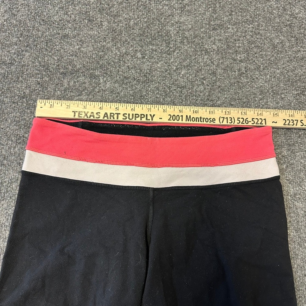 Lululemon Yoga Pants Womens Size 6 Black Pink Flare Leg Athletic Colorblock